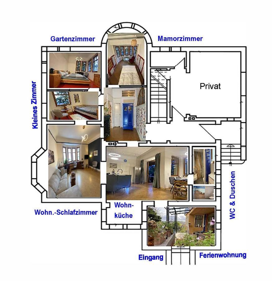 Ferienwohnung Blaues Haus 슈말칼덴 외부 사진